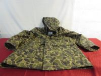 ALL WEATHER CAMO STORMCOAT IN EXCELLENT USED CONDITION