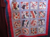 VERY NICE QUILT WITH TIE DYE SQUARES