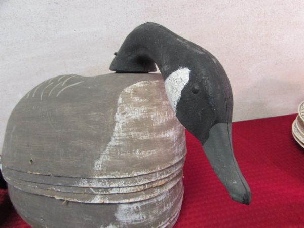 EIGHT MORE VINTAGE PAPER MACHE CANADIAN GEESE DECOYS