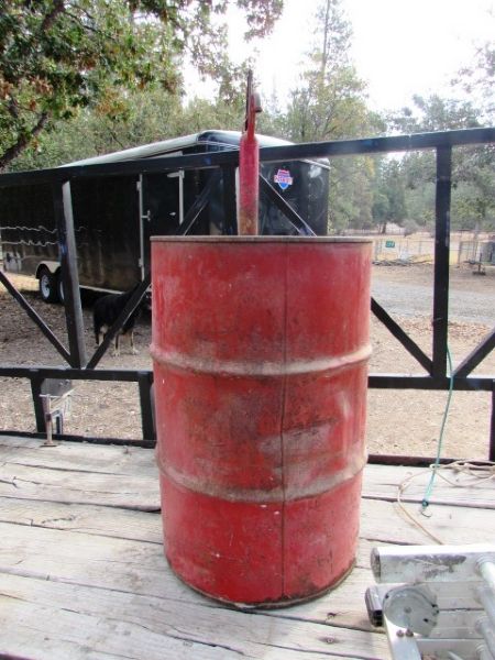 55 GALLON DRUM WITH HAND PUMP