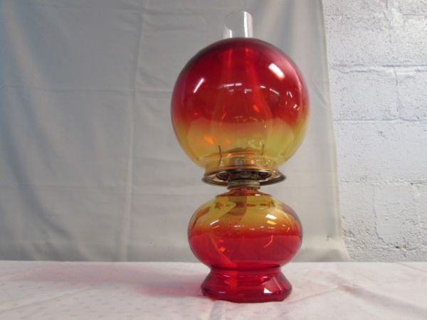 MATCHING RED HURRICANE LAMP