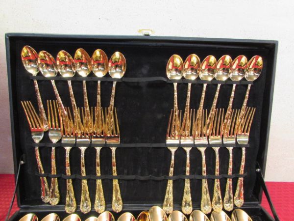 GORGEOUS GOLD PLATED FLATWARE & MORE