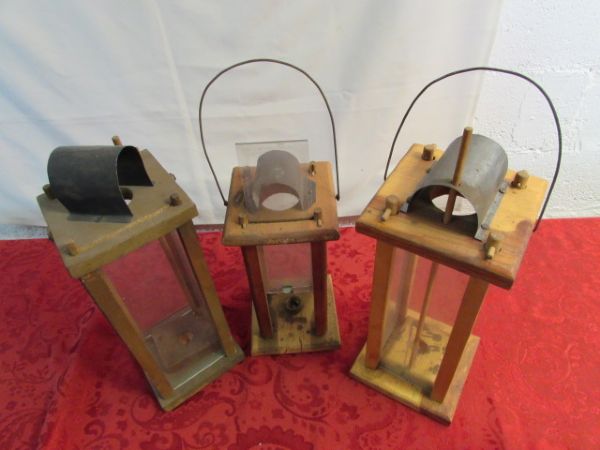 MOUNTAIN MAN CANDLE LANTERNS, HAND MADE COPPER UTENSILS & iCE CHEST