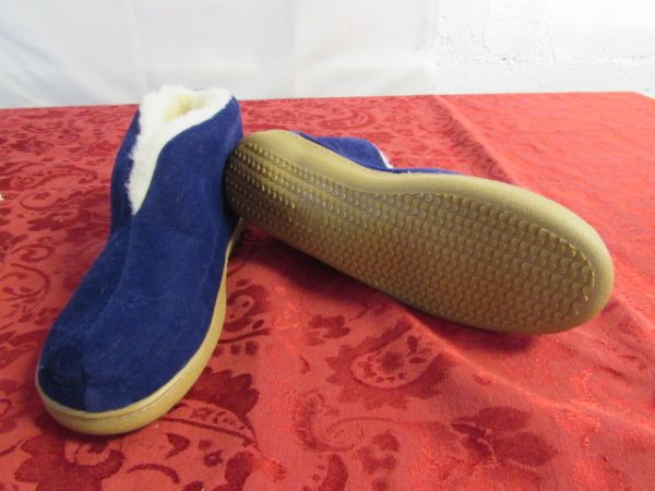 TWO PAIR NEW MENS SLIPPERS