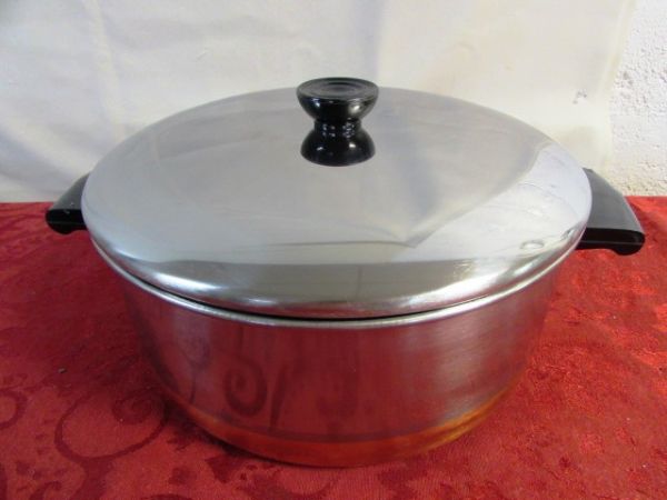  AWESOME  NEVER USED COPPER BOTTOM STAINLESS COOKWARE