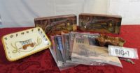 OLD WEST ROUND UP! DUELING PISTOLS, VINTAGE TEXAS ASHTRAY, CERAMIC TRAY & MUCH MORE