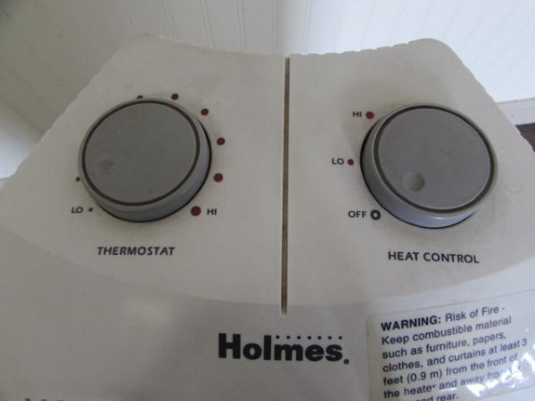 SET OF THREE PORTABLE HEATERS. LASKO, HOLMES, AND ARVIN.