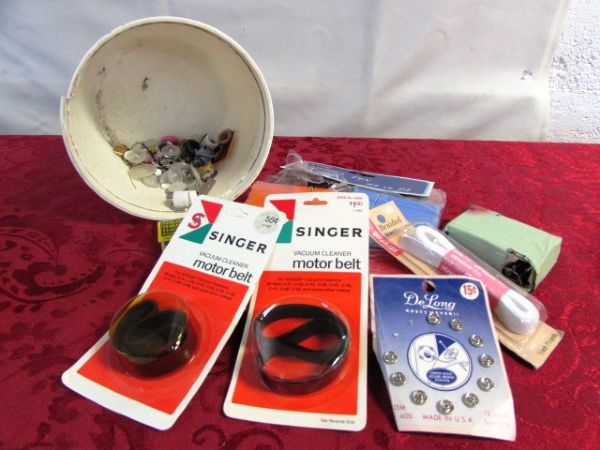 A TON OF VINTAGE THREAD & SEWING SUPPLIES