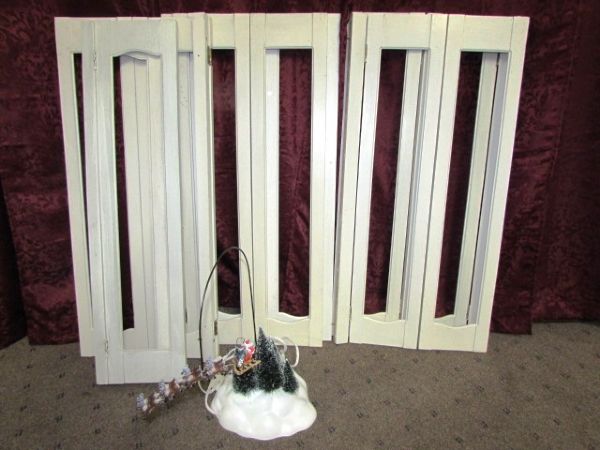 3 SETS OF SHUTTERS & MOVING CHRISTMAS DECORATION