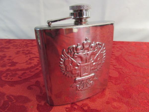 3 STAINLESS STEEL FLASKS