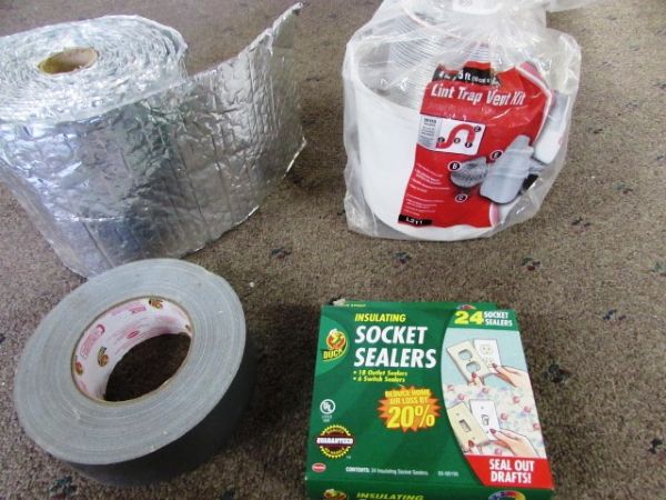 HOME WEATHER PROOFING SUPPLIES, DRYER VENT KIT & TONS OF ROPE!