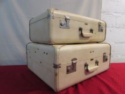  TWO VINTAGE  VOGUE SUITCASES FROM THEIR "CUSTOM MADE" LINE