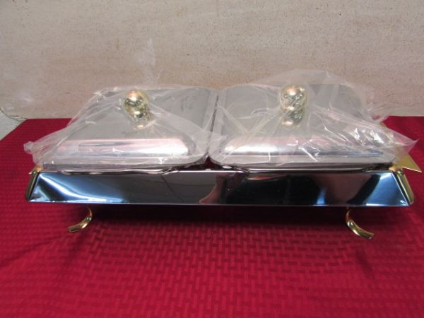 NEVER USED CHAFING DISH SET