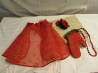 EXCELLENT CHRISTMAS GIFT FOR SOMEONE WHO LOVES TO COOK!  MINK TRIMMED OVEN MITT & MORE