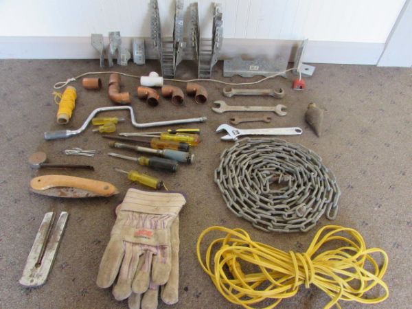 SIMPSON STRONG TIE 2X6 HANGERS, COPPER COUPLERS & LOTS OF TOOLS