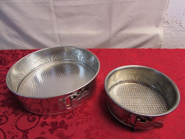 CAKES, COOKIES, DONUTS OH MY! CAKE PANS, TART PANS, MEASURING CUPS & MORE