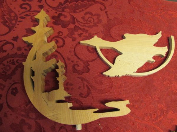HANDMADE SCROLL SAW CUTOUTS OF VARIOUS TYPES OF WOOD! ANIMALS, TREES & MORE!