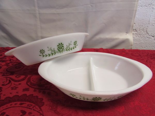 IT'S EASY BEIN' GREEN!  PAIR OF CUTE TOM & JERRY MIXING BOWLS, CORNING, PORCELAIN TEFLON FRY PAN & MORE