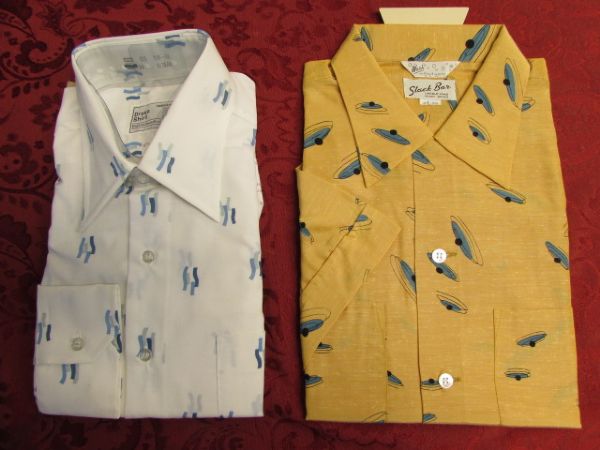 VERY NICE MEN'S SHIRTS & SWEATERS INCLUDING LAMB AND ALPACA -- NEVER WORN!!