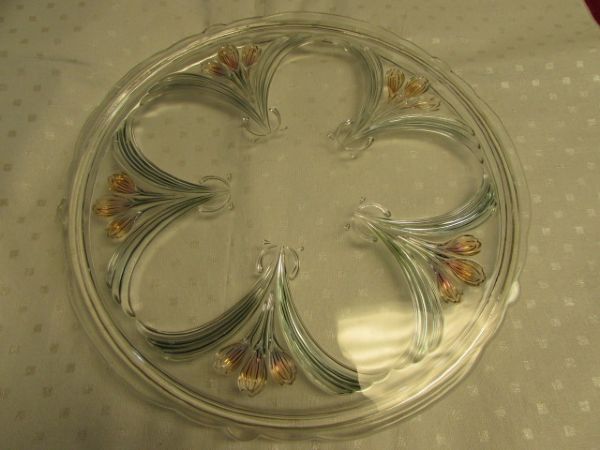 CANDLELIGHT DINNER PARTY! THREE NEVER USED GLASS SERVING TRAYS, CANDLE STICKS & HOLDERS, MIKASA PIE SERVER & . . . . . .