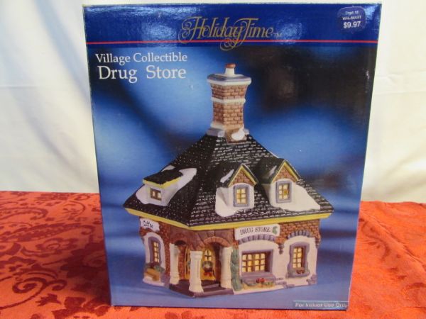 MORE LIGHTED HOUSES FOR YOUR CHRISTMAS VILLAGE, SNOW, LIGHTS & HOLIDAY WALL HANGING