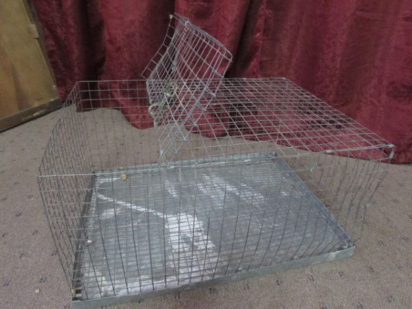 TWO LIVE TRAP METAL CAGES