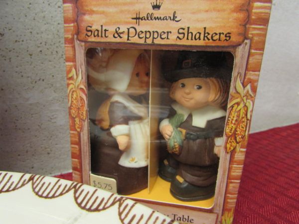 JUST WHAT YOU NEED FOR THANKSGIVING, PLATTER, S & P SHAKERS, PIE PLATES & MORE