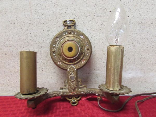 ART DECO CANDLEABRA WALL SCONCE