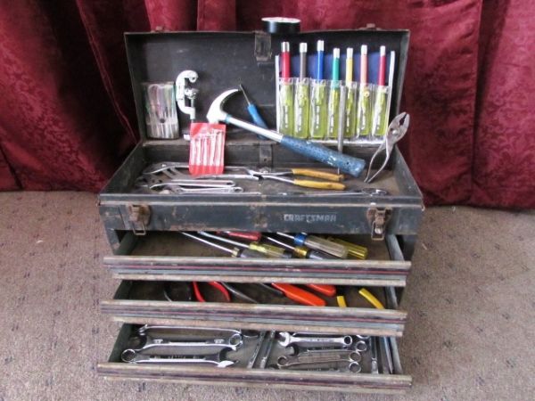 CRAFTSMAN 3 DRAWER TOOL CHEST FULL OF TOOLS!