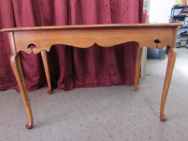 VINTAGE CHERRY WOOD TABLE OR DESK WITH DRAWER