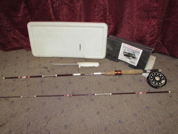 FLY FISHING SUPPLIES ROD & REEL FILLET KNIFE FLY CADDY