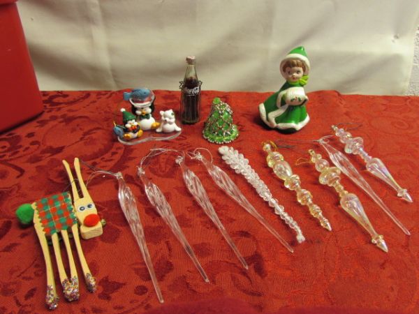 VINTAGE CHRISTMAS ORNAMENTS! SHINY BRIGHTS, AVON COLLECTION, CLOTH ANGELS & MORE
