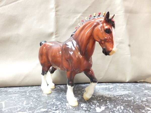 BREYER TRADIONAL SCALE CLYDESDALE STALLION DRAFT HORSE