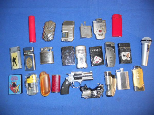 A LARGE COLLECTION OF LIGHTERS