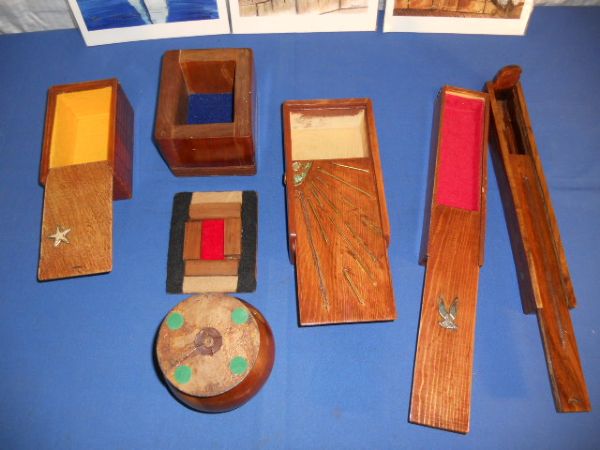 BEAUTIFUL WOODEN BOXES AND NUMBERED ART