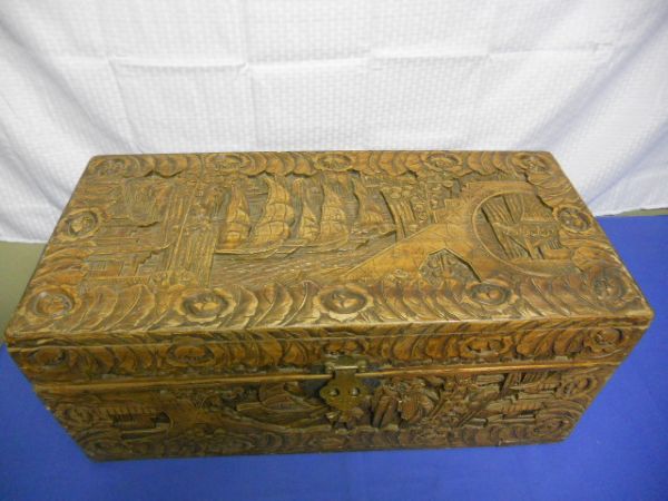 A BEAUTIFUL ORNATE CARVED CHEST ***THIS ITEM HAS A RESERVE***