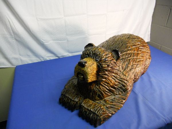 A VERY COOL DECORATIVE CARVED BEAR ***THIS LOT HAS A RESERVE***