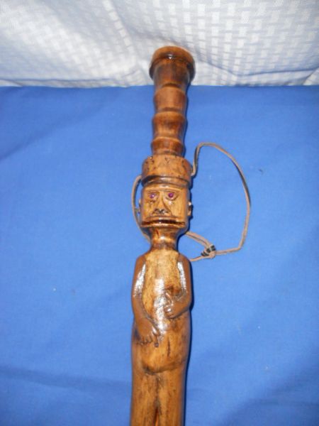 HIGHLY DETAILED WALKING STICK FROM LOCAL CARVER***THIS HAS A RESERVE***
