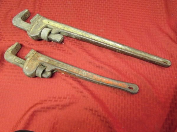 TWO BIG PIPE WRENCHES - RIGID 24 & 18