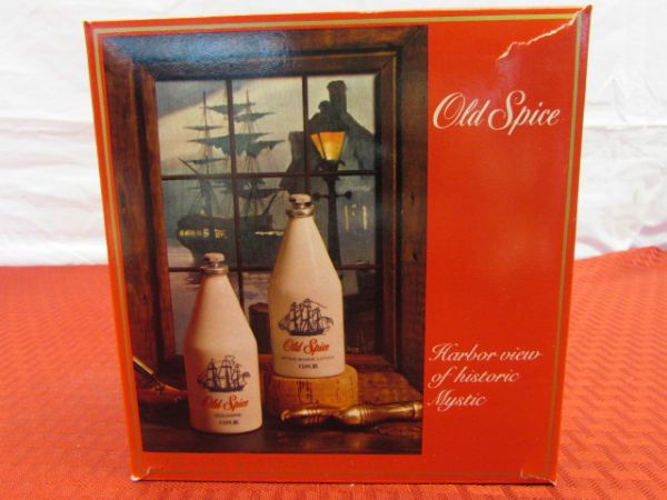 GREAT MEN'S GIFT!  NEW IN BOX WINSTON CALF SKIN WALLET & OLD SPICE GIFT SET