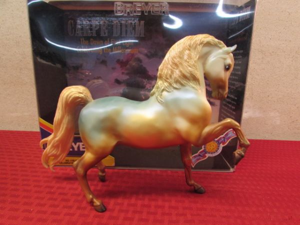 BREYER TRADITIONAL SIZE MODEL HORSE - PERHAPS THIS IS A PRINCESS' HORSE.