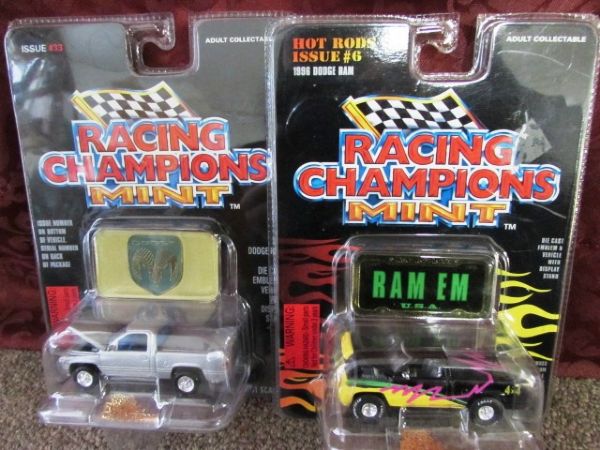7 UNOPENED, COLLECTIBLE, RACING CHAMPIONS DIE CAST CARS