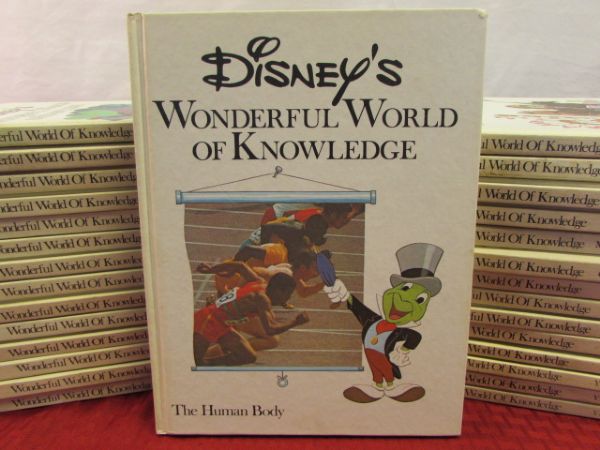 VINTAGE DISNEY'S WONDERFUL WORLD OF KNOWLEDGE & YEARBOOKS - 28 BOOKS TOTAL