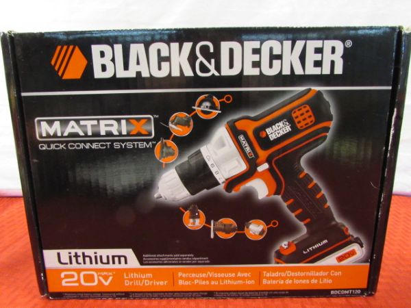 LIKE NEW BLACK & DECKER MATRIX LITHIUM DRILL/DRIVER