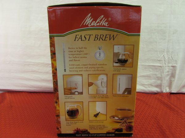 NEW IN BOX MELITTA FAST BREW COFFEE MAKER