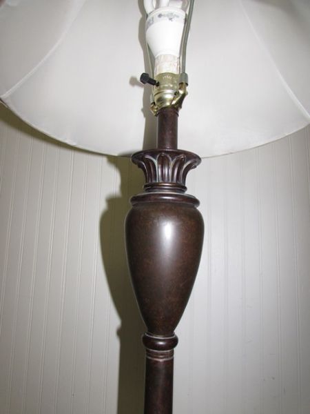 ANTIQUED BRONZE FINISH URN STYLE FLOOR LAMP