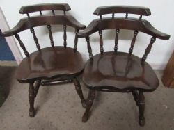 TWO MORE SOLID PINE DINING ROOM CHAIRS