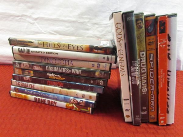 MOVIES!  15 GREAT DVD'S  OF VARIOUS GENRES!!