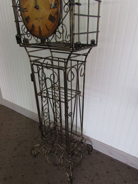 TIME TO BID! WROUGHT IRON TOWER CLOCK NEW