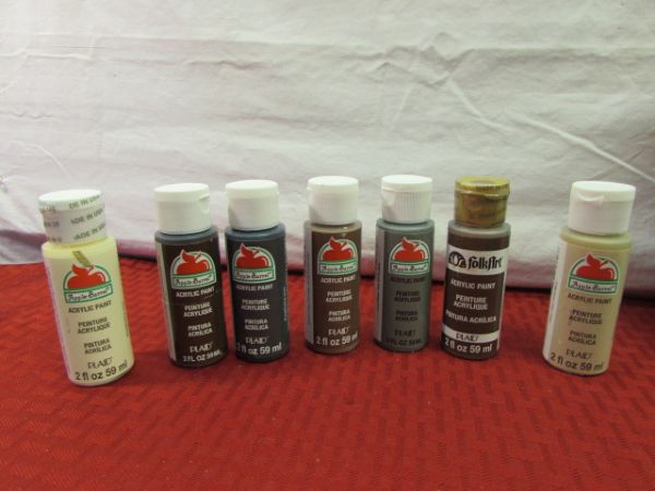 LOADS OF TESTORS BRAND MODEL/CRAFT PAINT, ACRYLIC PAINT, BRUSHES & MORE! 